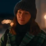 Home for Christmas Johanne Green Plaid Coat