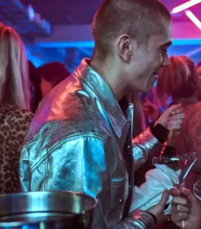 Home for Christmas Jonas Silver Leather Jacket