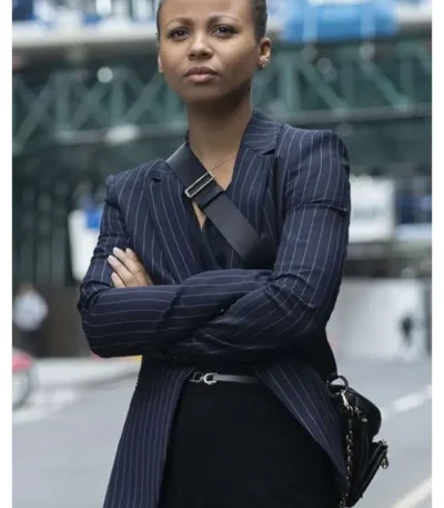 Industry Harper Blue Striped Blazer