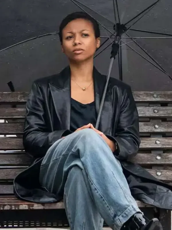 Industry S04 Harper Stern Black Leather Coat