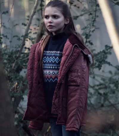 Isabella Astbury The Crow Girl S01 Maroon Jacket