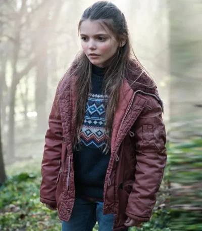 Isabella Astbury The Crow Girl S01 Maroon Jacket