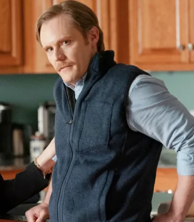 Jack Huston Mayfair Witches S02 Blue Vest