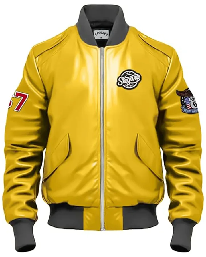 Jack Stegaro Bomber Leather Jacket Jack Stegaro Bomber Leather Jacket