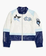 Jade Castillo Electric Bloom S01 Colorblock Leather Jacket