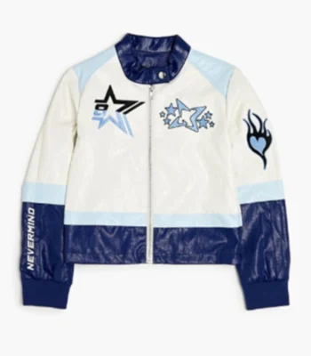 Jade Castillo Electric Bloom S01 Colorblock Leather Jacket