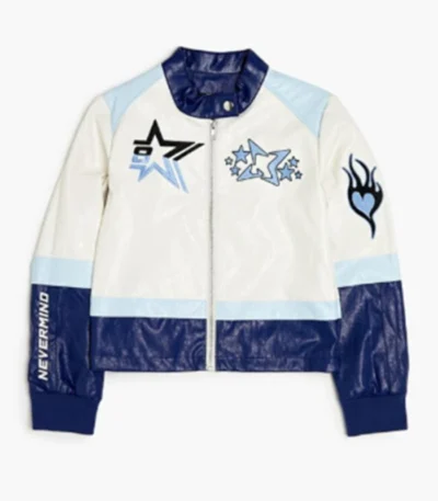 Jade Castillo Electric Bloom S01 Colorblock Leather Jacket