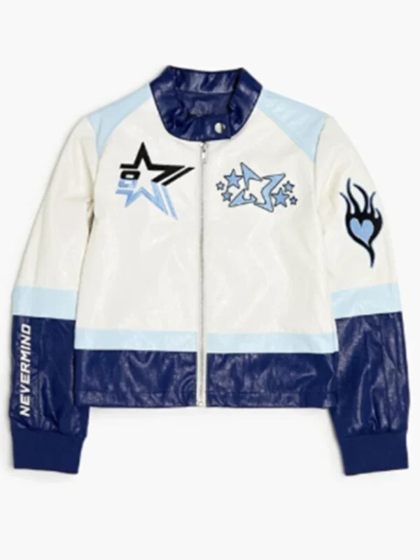 Jade Castillo Electric Bloom S01 Colorblock Leather Jacket