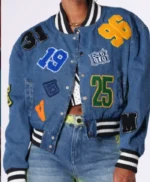 Jade Castillo Electric Bloom S01 Denim Patchwork Jacket