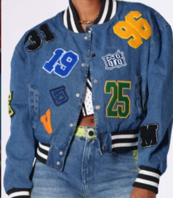 Jade Castillo Electric Bloom S01 Denim Patchwork Jacket