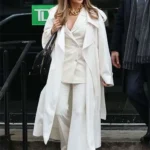 Jennifer Lopez Office Romance White Trench Coat