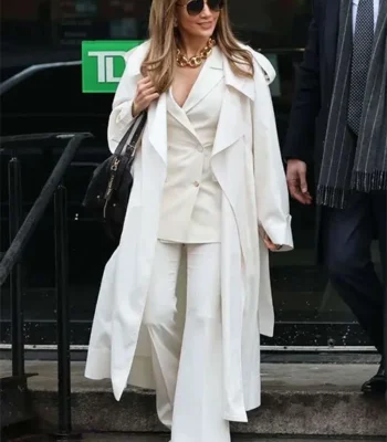 Jennifer Lopez Office Romance White Trench Coat