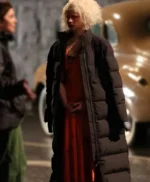 Jessie Buckley The Bride Black Puffer Coat