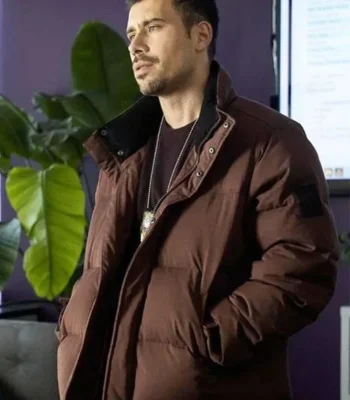 Joe Velasco Law and Order SVU S26 Brown Puffer Jacket