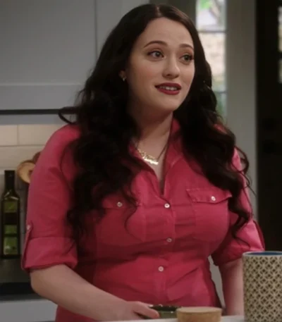 Kat Dennings Shifting Gears Pink Shirt