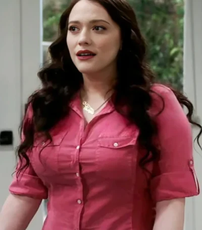Kat Dennings Shifting Gears Pink Shirt