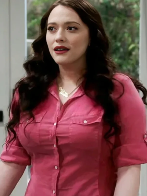 Kat Dennings Shifting Gears Pink Shirt