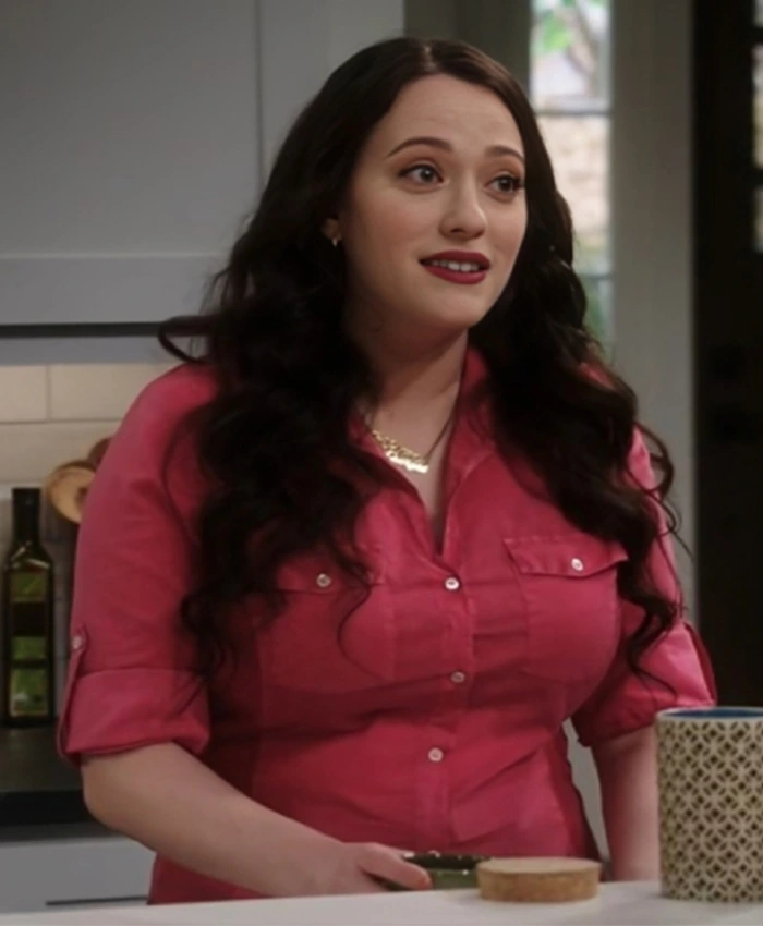 Kat Dennings Shifting Gears Pink Shirt Kat Dennings Shifting Gears Pink Shirt