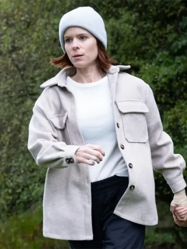 Kate Mara The Astronaut White Wool Jacket