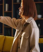 Kate Mara The Astronaut White Wool Jacket