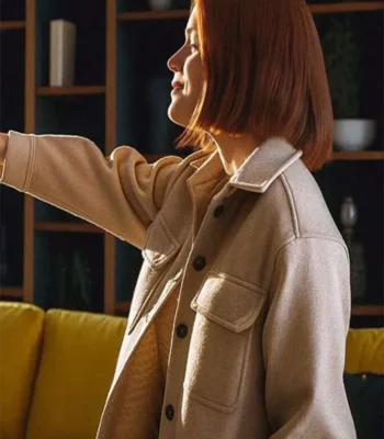 Kate Mara The Astronaut White Wool Jacket