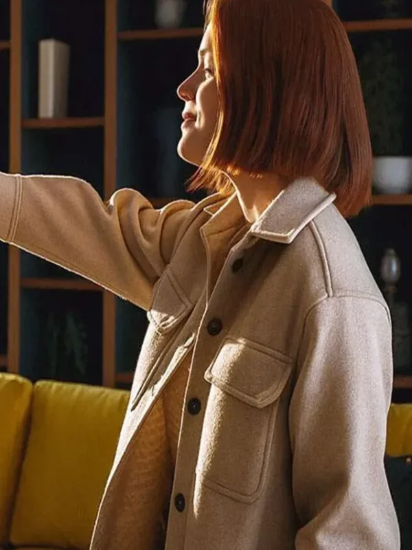 Kate Mara The Astronaut White Wool Jacket