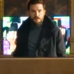 Kit Harington The Family Plan 2 Black Wool Coat