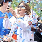 Knicks Parade 2026 Mariska Hargitay White Jacket