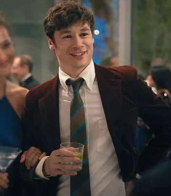 Kyle Allen The Life List Brown Velvet Blazer