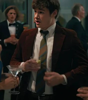 Kyle Allen The Life List Brown Velvet Blazer