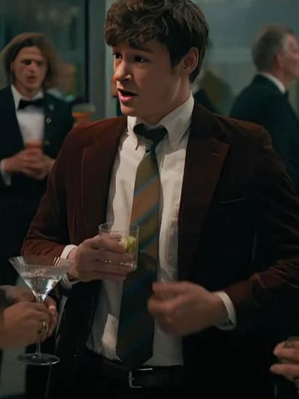 Kyle Allen The Life List Brown Velvet Blazer