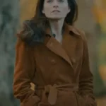 Lara Pulver MobLand Brown Suede Coat