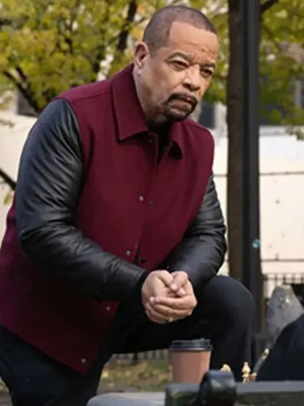 Law and Order SVU Fin Maroon and Black Jacket