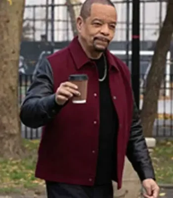 Law and Order SVU Fin Maroon and Black Jacket