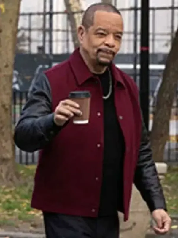 Law and Order SVU Fin Maroon and Black Jacket