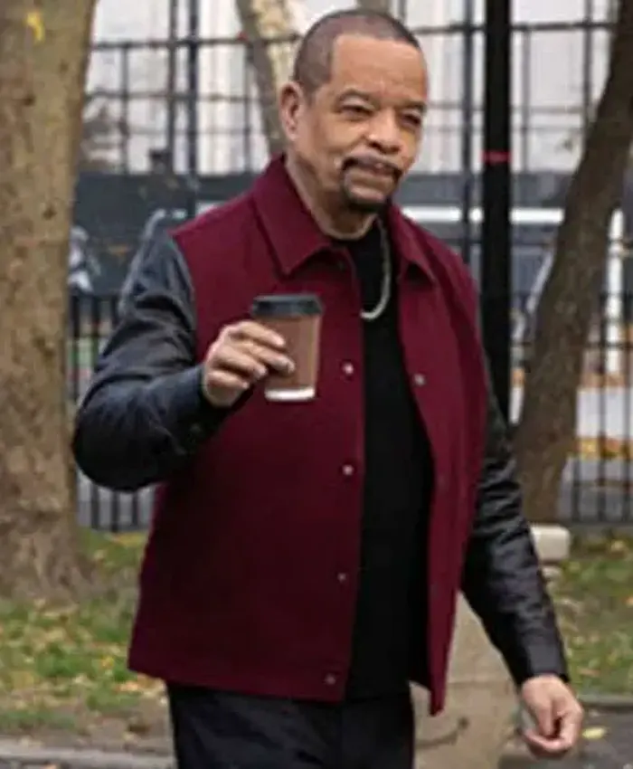 Law and Order SVU Fin Maroon and Black Jacket Law and Order SVU Fin Maroon and Black Jacket
