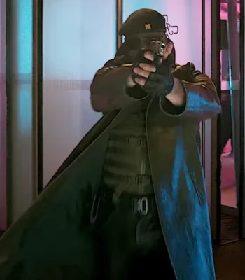 Lee Pace The Running Man Leather Coat