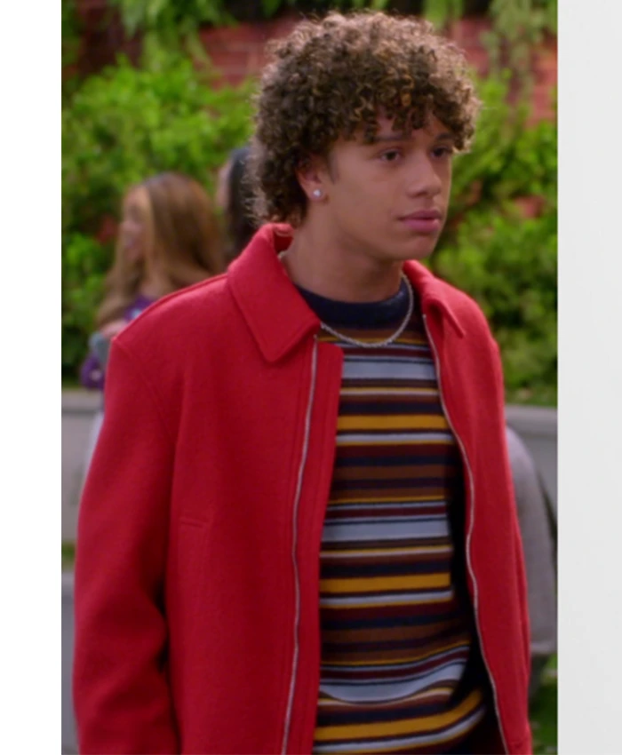Lucas Jasper Electric Bloom S01 Red Wool Jacket Lucas Jasper Electric Bloom S01 Red Wool Jacket