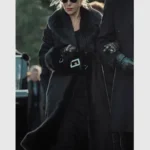 Maeve Harrigan MobLand Black Fur Coat
