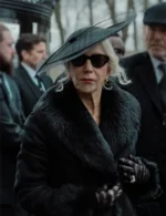 Maeve Harrigan MobLand Black Fur Coat