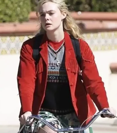 Margo’s Got Money Troubles Elle Fanning Fringe Jacket