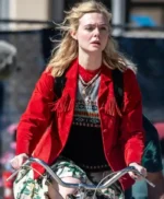Margo’s Got Money Troubles Elle Fanning Fringe Jacket