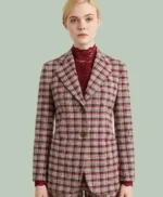 Margo’s Got Money Troubles Elle Fanning Plaid Blazer