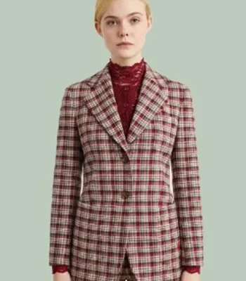 Margo’s Got Money Troubles Elle Fanning Plaid Blazer