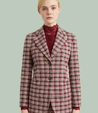 Margo’s Got Money Troubles Elle Fanning Plaid Blazer