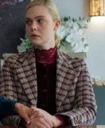 Margo’s Got Money Troubles Elle Fanning Plaid Blazer