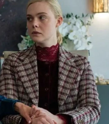 Margo’s Got Money Troubles Elle Fanning Plaid Blazer