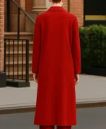 Margo’s Got Money Troubles Elle Fanning Red Coat