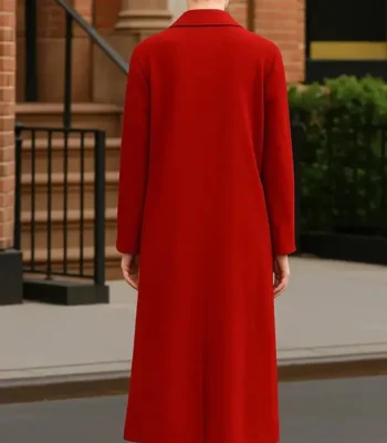 Margo’s Got Money Troubles Elle Fanning Red Coat
