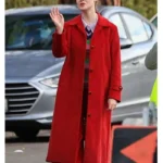 Margo’s Got Money Troubles Elle Fanning Red Coat